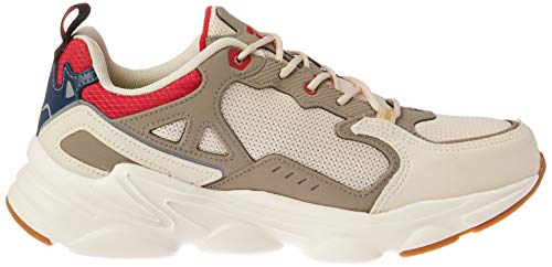 Tênis Fila Skipper, Masculino, Bege/Marinho/Vermelho, 40