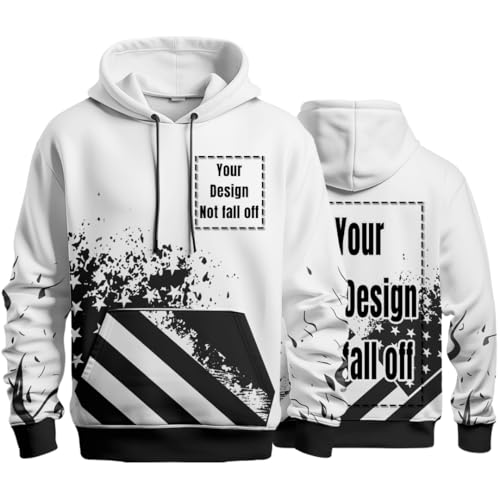 YOWESHOP High Visibility Reflective Safety Hoodie Customize Logo Protective Workwear Team Uniform (L, White)