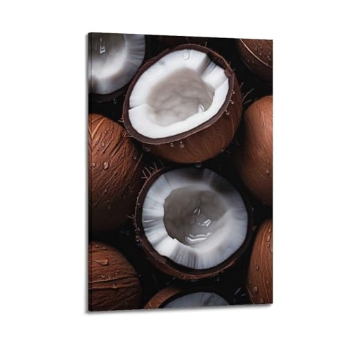 Poster mural contemporain de noix de coco 50x75cm une œuvre d'art élégante
