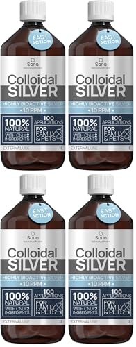 Argent Colloïdal 10PPM pour purifier la peau Lot de 4 flacons