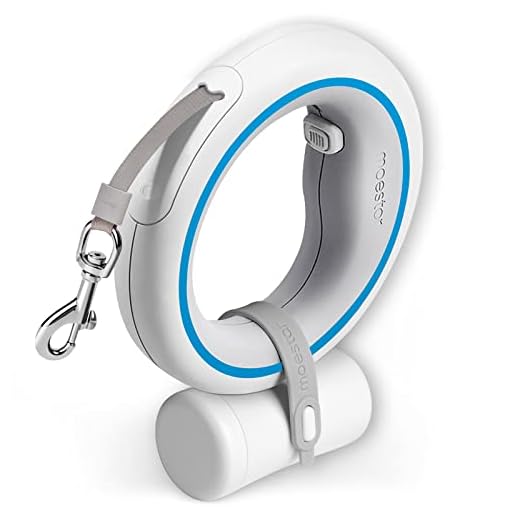 Manos Libres Llevable Correa Perro Extensible con Soporte Para Bolsa de Caca moestar UFO Muñeca Correa Perro Retráctil 3 Metros Cinta Nylon 360° Sin Enredos con Perros Pequeños Medianos de Hasta 30KG