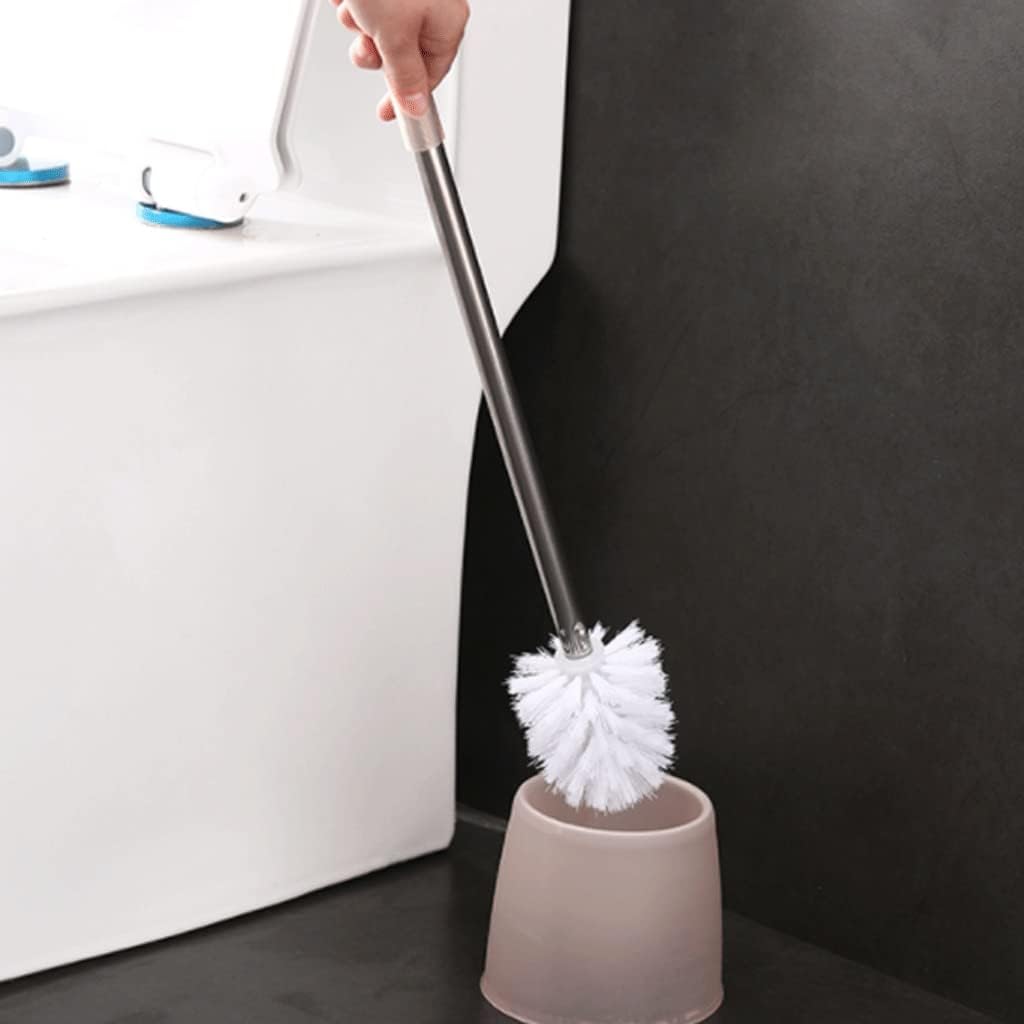 Toilet brushes Bathroom cleaning brush,toilet brush,Toilet Brush Toilet Bowl Brush and Holder，Toilet Bowl Brush with Stainless Steel Handle，Frosted Base Toilet Scrub Brush for Bathroom Cleaning Upgrad