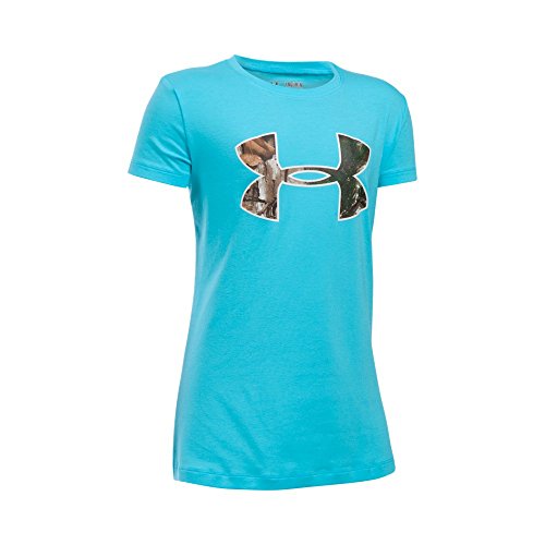 Under Armour Girls Camo Fill Logo Top