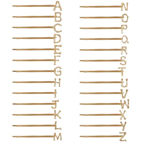 Letter Bobby Pins for Women Girls, A to Z Initial Letters Hair Barrettes Hairpins for Thick Thin Fine Hair, Cute Hair Clips Accessories Gifts