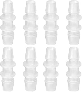 Plastic Hose Barb Reducer Fittings, 1/2" to 3/8" Hose Barb Reducer Pipe Fittings Adapter for Air Water Fuel (Pack of 8) …