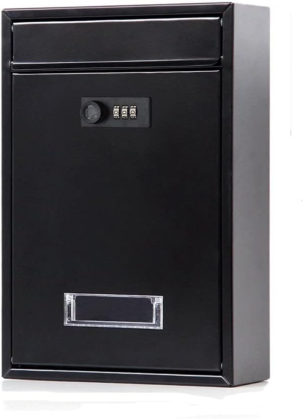 HBJWOV Outdoor Lockable Metal Mailboxes Wall Mounted Mail Box Bucket Post Letter with Key for Home Garden Decoration Supplies