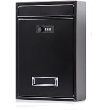 Wall-Mount Mailbox Outdoor Lockable Metal Mailboxes Wall Mounted Mail Box Bucket Post Letter Box with Key for Home Garden Decoration Garden Supplies