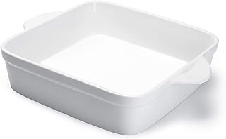 Sweese 8x8 inch Square Porcelain Baking Dish with Double Handles - Non-S...