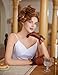 CAIYILA Fascinators Hat for Women Flower Mesh Ribbons Feathers Tea Party Headwear and Clip Derby Hats and Lace Gloves with Bows for Women (Brown)