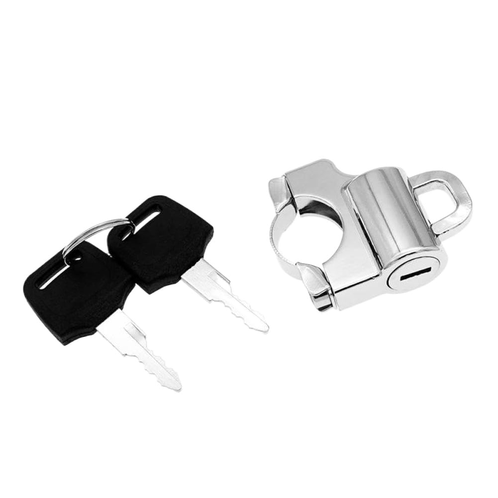 Candado para casco de manillar de motocicleta, Compatible con manillares de 7/8 pulgadas y 22mm, incluye 2 kits de candados de seguridad