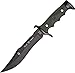 Nieto Cuchillo Combate Fixed Blade 7in. Knife, SS Partially Sertated Black Blade, Green Handle