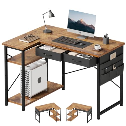 Maihail l字デスク机pcデスク パソコンデスク 幅100cm×奥行45cm つくえ...