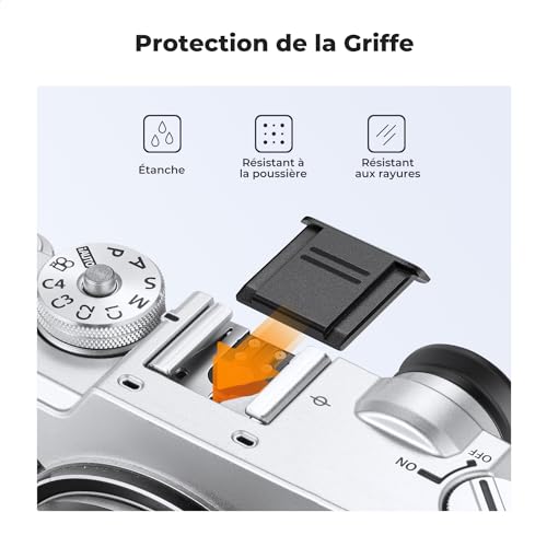 K&F Concept Cache Bouchon Boitier Compatible avec Ricoh GR II/GR III/GR IIIx et 2 x Protection Griffe et Un Courroie Élastique et Un Élastique – vue 6