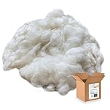 Cotton Stuffing by The Pound - Raw Natural Cotton Filling, Premium Cotton Fiber Fill, Combed Cotton for Pillow Stuffing, Dolls, Stuffed Animals, Nesting Material for Birds, Cotton for Stuffing (1 LB)