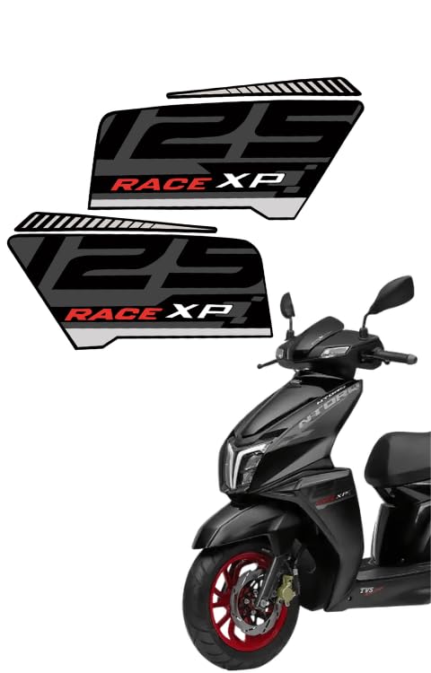 Grayfixx Side Panel Sticker for Ntorq 125 Race XP | Made in Premium Vinyl with FPF (Fade Protection Film), Precut Sticker, Waterproof, Pack of 1 for Both Side-image-7