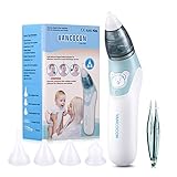 Aspirador Nasal, Aspiradores Nasales Electrico y Limpiador de Oidos, Sacamocos Bebe con 4 Puntas Reutilizables, Aspirador Portátiles de Mocos para Bebés, Regalo para Niños Pequeños Recién Nacidos