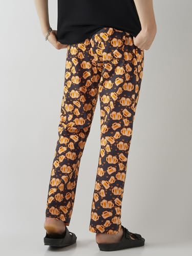 Image of Bewakoof Men's All Over Printed Regular Fit Poplin Cotton Pyjamas