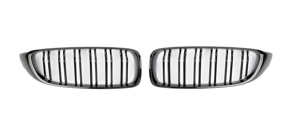 Parrilla parachoques delantero compatible con Serie 4 F32 F33 F36 M3 M4 negro brillante 2