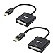 Produktbild BENFEI DisplayPort auf DVI Konverter, 2 Stück, Vergoldet DP/Display Port zu DVI-D Kabel HDTV Adapter Konverter Männlich zu Weiblich