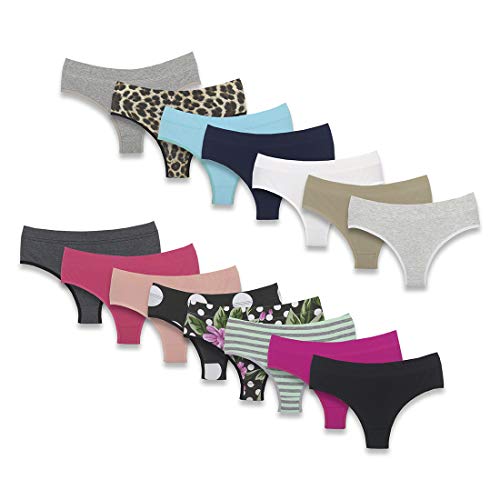 Kit com 15 Calcinhas Cintura Alta Fio Duplo Algodão Lingerie