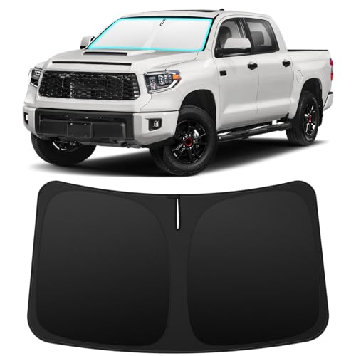 INSAUTO Custom Fit Windshield Sun Shade Accessories for Toyota Tundra 2007-2021 Foldable Front Window Sunshade UV & Heat Reflector Keeps Interior Cool Includes Storage Bag