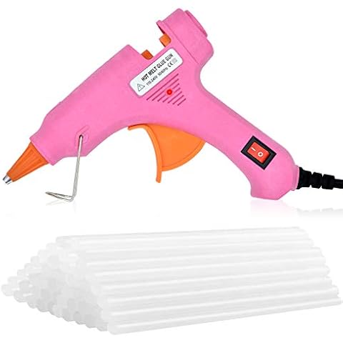 Hot Glue Gun with 20pcs Melt Glue Sticks, Mini Hot Melt Glue Gun Kit, Melting Glue Gun Set, Glue Gun Mini for Crafts and Arts, School, Home, Quick Repairs, Sealing Cover