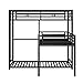 Heavy Duty Triple Bunk Bed, Twin Size L-Shaped Triple Bunk Bed with Guardrails and Ladder, No Box Spring Needed, Noise Free - Black