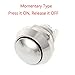 ESUPPORT 12mm Anti Vandal Momentary Metal Push Button Toggle Switch Pack of 5