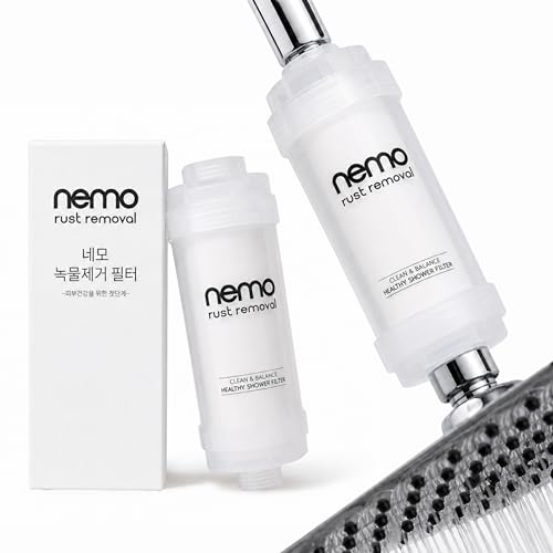 Image of NEMO Rust Removal Shower Filter | Made in South Korea | Visible Melt-Blown Sediment Filter (1.0m) | Removes Residual Chlorine, Rust, Heavy Metals & Larvae | Cleaner Shower Water for Skin & Hair