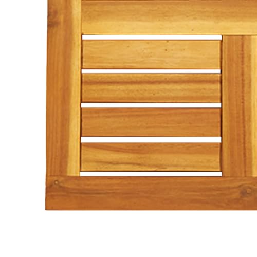 Plateau de table acacia massif extérieur carré marron 50cm