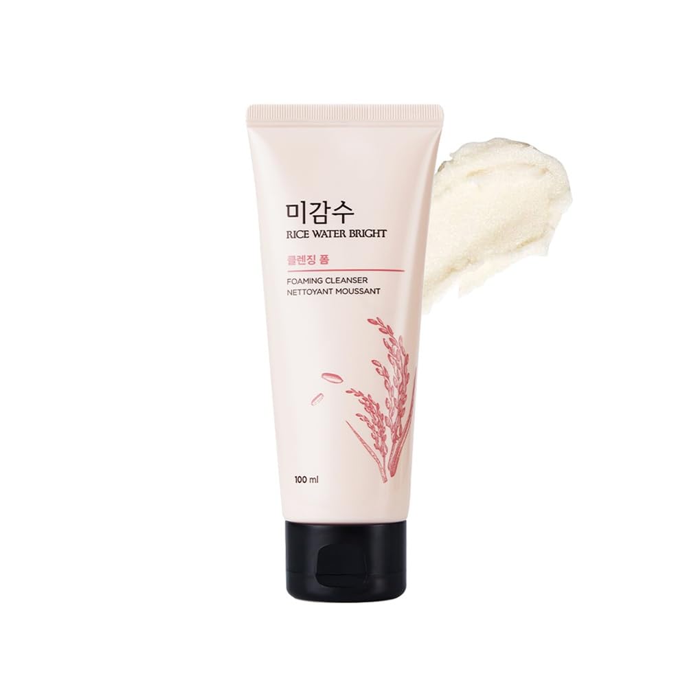 Rice Water Bright Foaming Face Wash 100ml | Face Wash for Glowing Skin | Cleanser for Uneven Skin Tone | Korean Skin Care For Oily skin