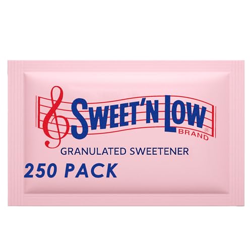 Image of Sweet'N Low Granulated Sweetener - 250 Sachet Portions, Low Calorie Sugar Substitute, Ideal for Hot & Cold Drinks - Suitable for Home, Office & Travel
