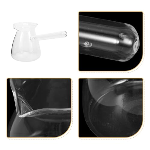 Jarra de 350ml transparente con mango largo para servir salsa y leche en la cocina 4