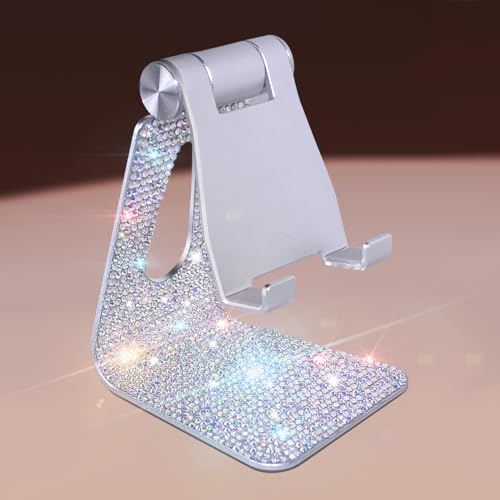 Erolagomat SM/BLING STAND/SILVER RHINESTONE Bling Crystal Phone Stand cover