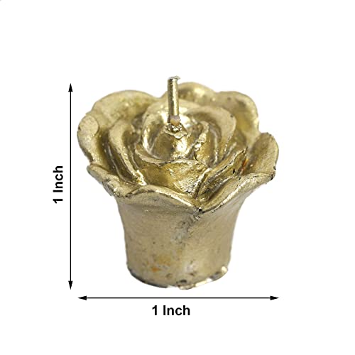 Efavormart Set Of 12 Gold Mini Floating Rose Candle Ideal For Aromatherapy Weddings Party Favors Home Decoration Supplies #TOP2