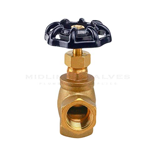 Midline Valve 96344 Globe Style Angle Stop Valve, Lead-Free 1/2 in. FIP Connections, Brass - Image 4