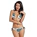 Produktbild AIMILUX Bikini zum Schnüren,Bunte Vogelsammlung Nette Hand gezeichnet,Frauen Badeanzug Low Rise Skinny(M)
