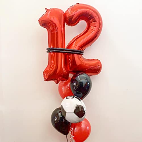 Image of 40 Inch Red 10 Number Balloons Giant 10 Balloons Red Birthday 10 Balloons 10th Birthday Anniversary Events Party Decorations Supplies