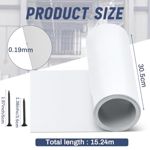 Image of Yaocom White Aluminum Flashing Roll, 12 inch x 50ft