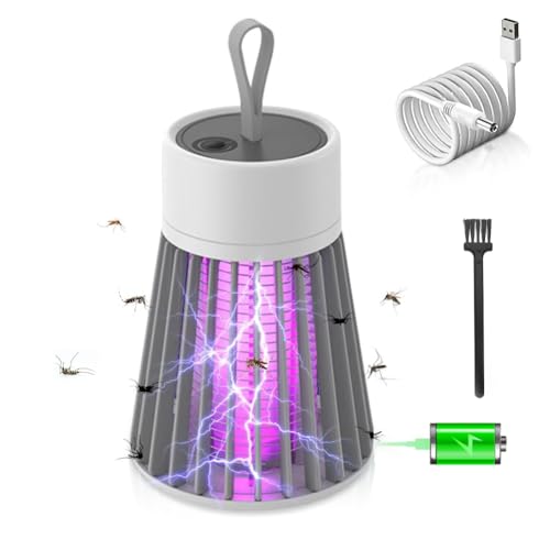 Mosquito Killer Lamp, USB Rechargeable Bug Zapper Electric Mosquito Killer, UV Fly Killer Fly Trap Insect Zapper Pest Control Light, 360° Attract Zap Flying Insect For Indoor Outdoor, Backyard Camping