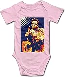 Material: 100% algodón Johnny Cash Baby Boys Girls Onesies Body de Manga Corta
