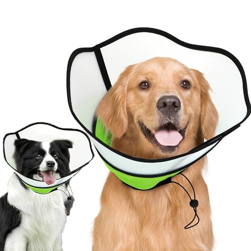 YUEMING Halskrause Hund Leckschutz, Weich Schutzhalsband Verstellbar Genesungshalsband, Elisabethanischer Halskrause für Haustier Nach Operationen Wunden Vorbeugung von Biss Leckwunden