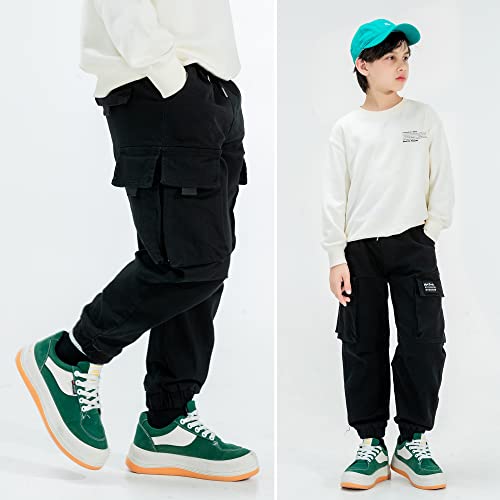 MINI PANDA Boys' Cargo Pant,Husky Boys Adjustable Waist Pants Size 6-162
