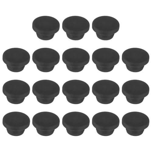 Image of MECCANIXITY 18pcs T-Shaped Silicone Plugs 18mm 23 /32 Inch Dia Snap in Plug Hole Seal Cover Round Rubber Stopper for 17.5-18mm Holes Kitchen Rubber Bulkheads Waterproof Sealing, Black