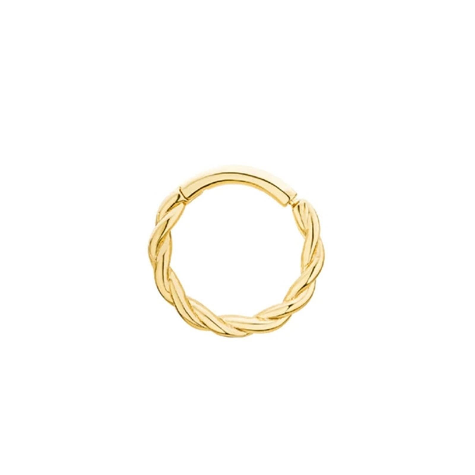 Pierścień tragus 1,2 mm, srebro próby 925 Kolczyki na chrząstkę, złote kolczyki, skręcone kółko, pierścionki do przekłuwania ust, biżuteria dla kobiet, opakowanie 1 szt., srebro, bez cyrkonii