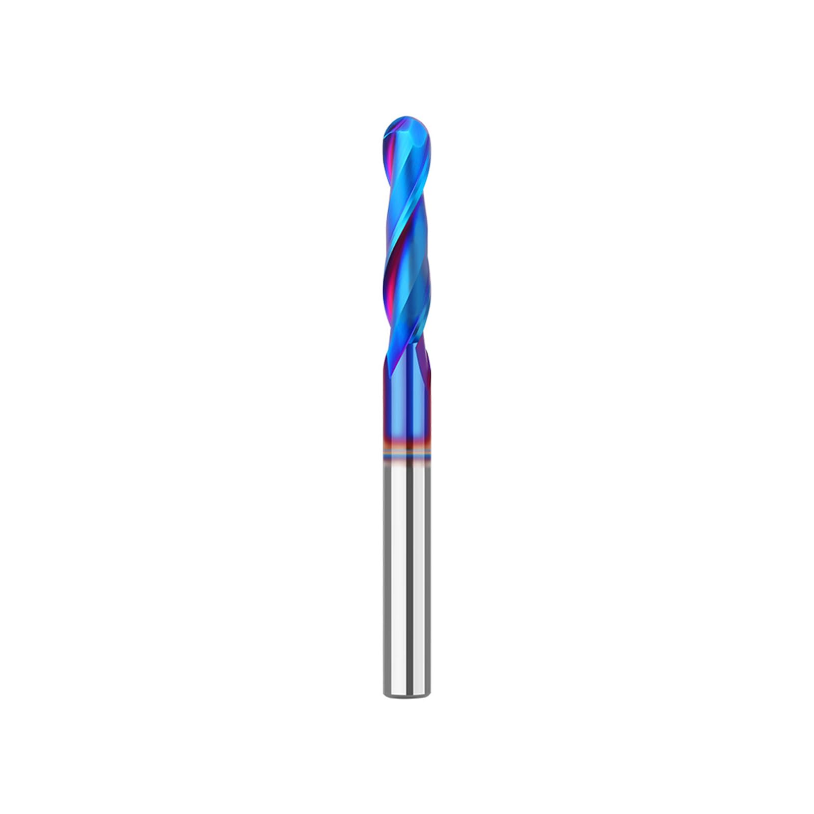 MACHSWON Straight Two Flute Router Cutter 6.35mm Shank,6.35mm Cut Diameter & 28.5mm Cut Length,Tungsten Carbide Tipped,Milling Cutter Straight Router Bit Ball Head Router Bits Alloy Blue