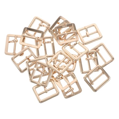 SAFIGLE 20 piezas Hebillas Metálicas Doradas Cierres Resistentes para Cinturones y Bolsos Pasador Central con Aguja para Accesorios de Reparación y Manualidades