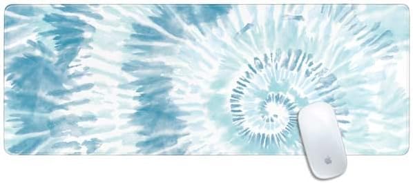 Skinit Medium Gaming Mouse Pad - Purple Tie Dye Design with Stitched Edges, Waterproof, Non-Slip Rubber Base, Desk Mat for Keyboard & Mouse, 17.7" x 15.75" inches