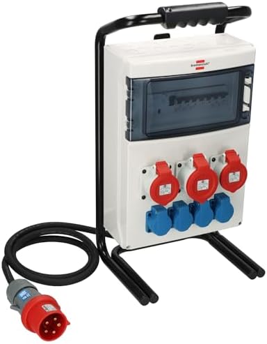 Brennenstuhl tragbarer Stromverteiler mit CEE- und Schutzkontakt-Steckdosen