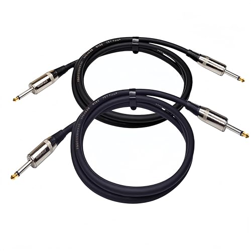 Professional 1/4 Speaker Cables - 6 Feet (2 Pack)